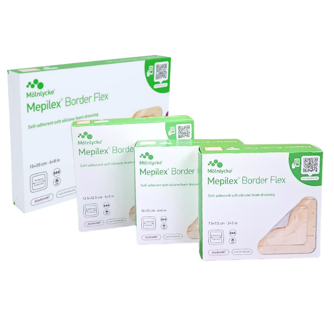 Mepilex Border Flex - Soft Silicone Foam Dressing