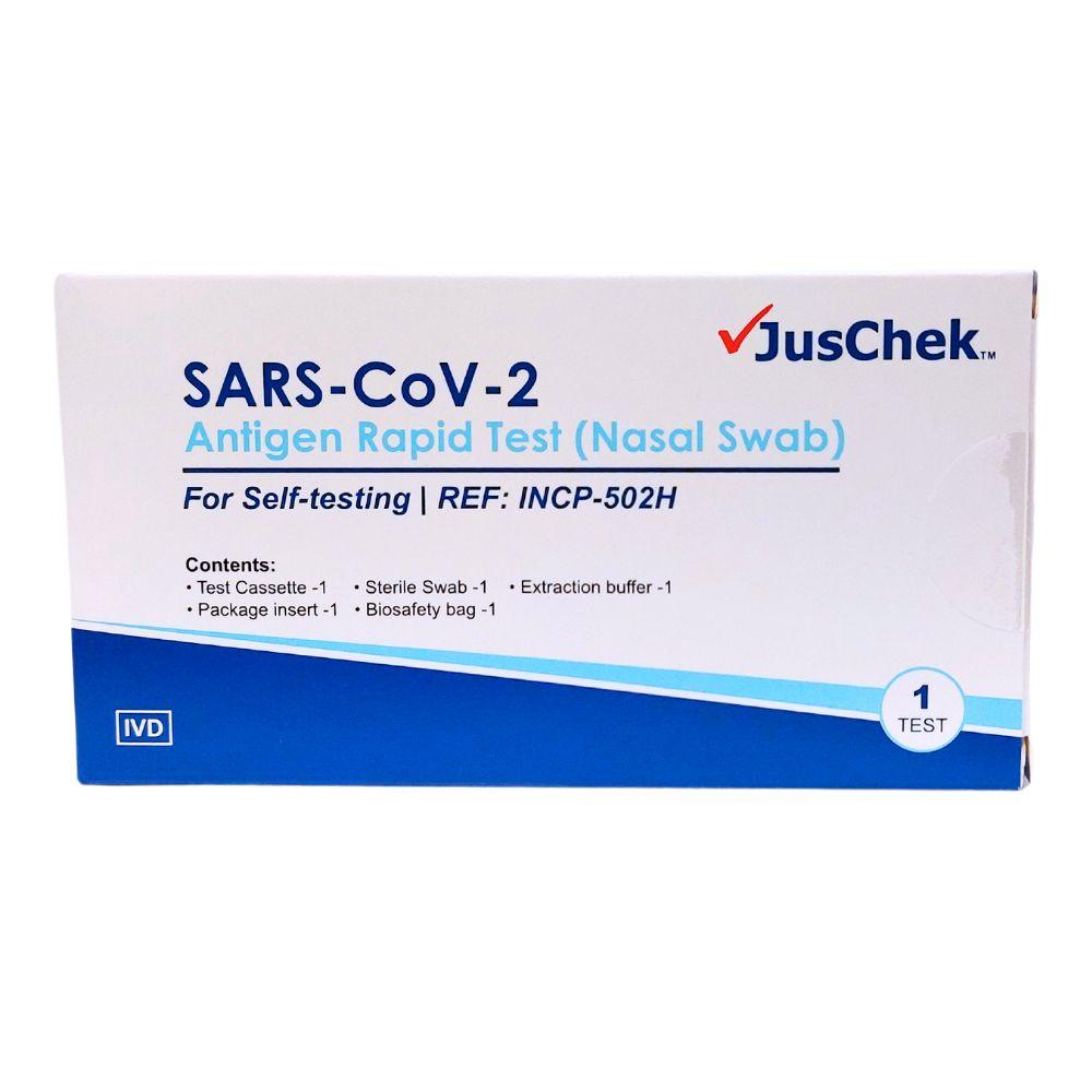 JusChek SARS-Covid-2 Nasal Swab Rapid Test, 1 – Airssential Health Care